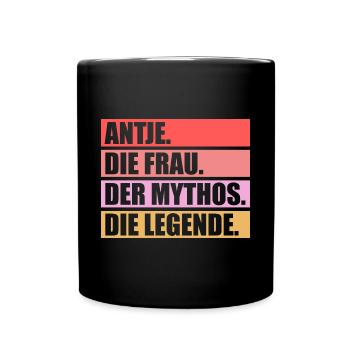 Antje - Tasse einfarbig - Schwarz - Vorne