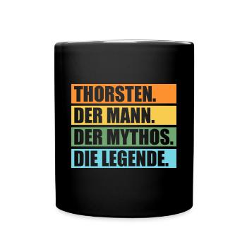 Thorsten - Tasse einfarbig - Schwarz - Vorne