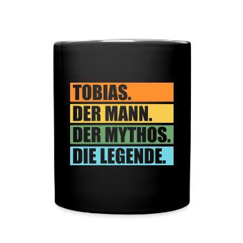 Tobias - Tasse einfarbig - Schwarz - Vorne