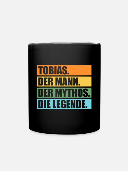 Tobias - Tasse einfarbig - Schwarz