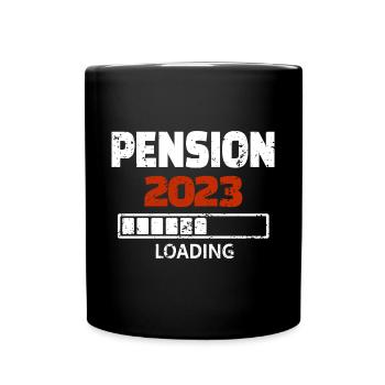 Pension 2023 Loading - Tasse einfarbig - Schwarz - Vorne