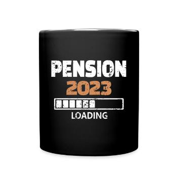 Pension 2023 Loading - Tasse einfarbig - Schwarz - Vorne