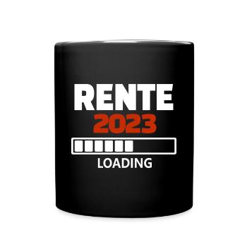 Rente 2023 loading - Tasse einfarbig - Schwarz - Vorne