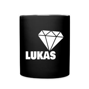 Gift for Lukas - Full Colour Mug - black - Front