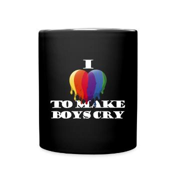 I Love To Make Boy's Cry - Women Power - Full Colour Mug - black - Front