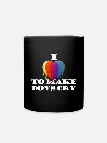 I Love To Make Boy's Cry - Women Power - Tasse einfarbig - Schwarz