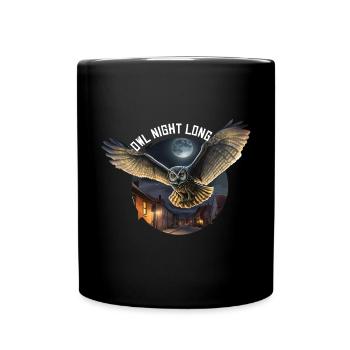 Owl Night Long Night Owl Owl Night Service - Full Colour Mug - black - Front