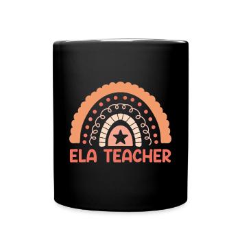 Bohemian Rainbow ELA Teacher English Language Arts - Mug uni - noir - Devant