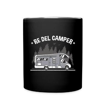 Wohnmobil | Camping | Wohnwagen | Camping - Tasse einfarbig - Schwarz - Vorne