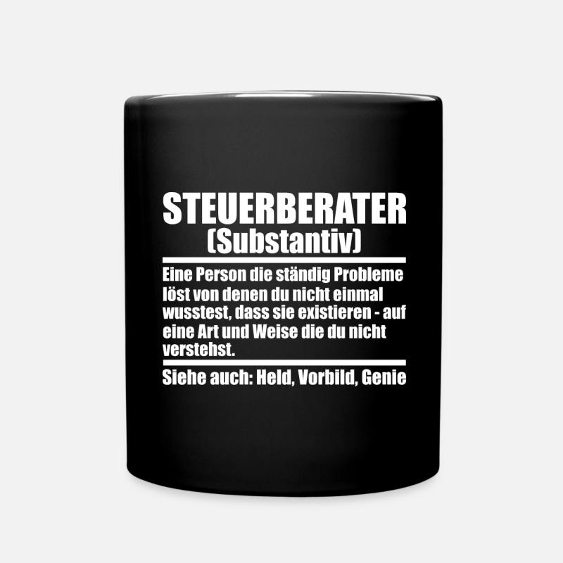 Steuerberater - Tasse einfarbig - Schwarz