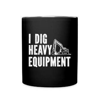 Construction machinery operator Excavator driver Excavator driver Construction workers - Full Colour Mug - black - Front