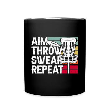 Disc Golf Disc Golfing - Full Colour Mug - black - Front