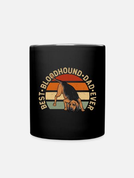 Bloodhound Hund Bluthund - Tasse einfarbig - Schwarz