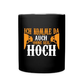 Bouldern Kletterwand Boulderer - Tasse einfarbig - Schwarz - Vorne