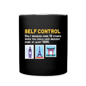 Stamp collecting - Full Colour Mug - black - Front