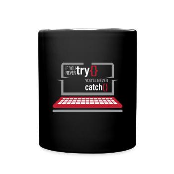 Lustiger Informatiker Spruch, Informatik - Tasse einfarbig - Schwarz - Vorne