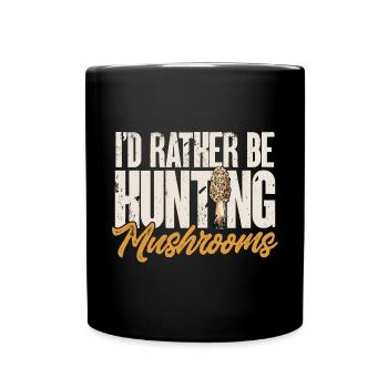 Mushroom picking Mushroom picking Mushrooms Foraging - Full Colour Mug - black - Front
