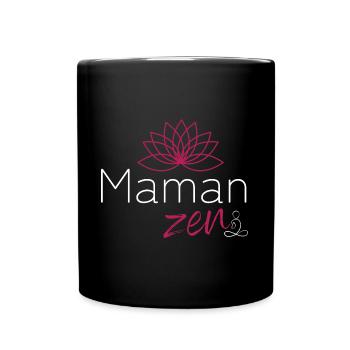 Maman zen 1 - Mug uni - noir - Devant