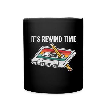 80s 90s Cassette Pen Retro Funny - Full Colour Mug - black - Front