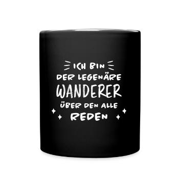Wanderer Outdoor Lustiger Spruch Wandern Geschenk - Tasse einfarbig - Schwarz - Vorne
