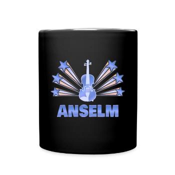 Cadeau pour Anselme - Mug uni - noir - Devant