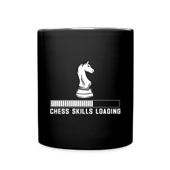 Lusitger Schachspieler Spruch I Schach - Tasse einfarbig - Schwarz - Vorne