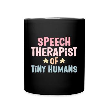 SLP Sprachpathologe Speechie - Tasse einfarbig - Schwarz - Vorne
