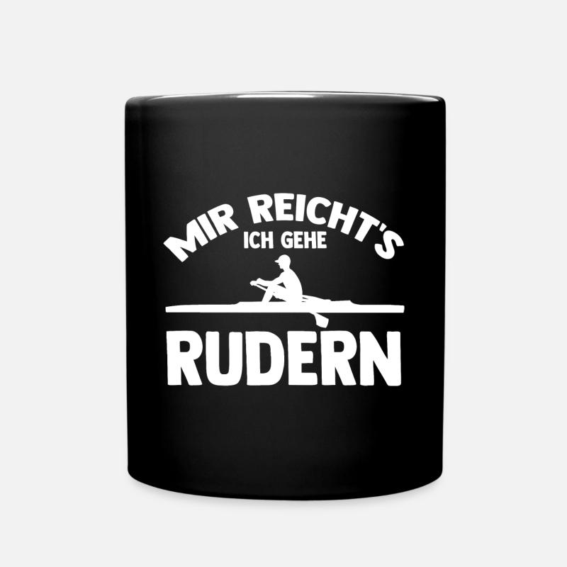 Paddeln Rudern Ruderer - Tasse einfarbig - Schwarz