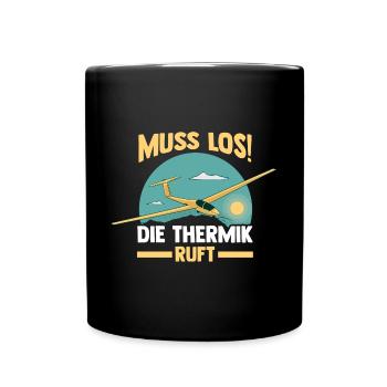 Segelflieger Fliegen Segelfliegen - Tasse einfarbig - Schwarz - Vorne
