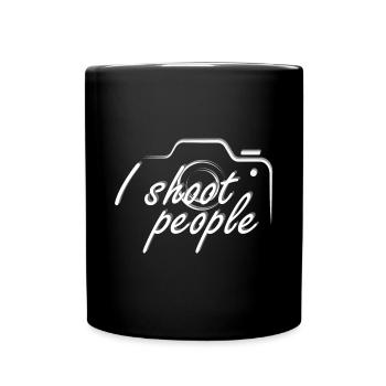 Fotografen Spruch Hobby Fotograf - Tasse einfarbig - Schwarz - Vorne