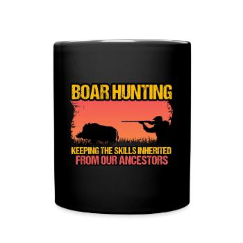 Boar Hunting - Keeping The Skills - Full Colour Mug - black - Front
