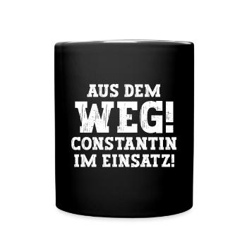 Constantin Lustiger Spruch Vorname Name Constantin - Tasse einfarbig - Schwarz - Vorne