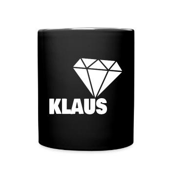 Geschenk für Klaus - Tasse einfarbig - Schwarz - Vorne