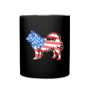 Samoyed Samoyed Flag - Full Colour Mug - black - Front