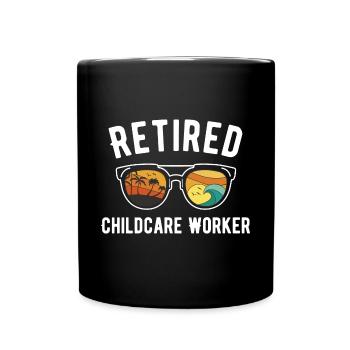 Retired CEO Beach Relaxation Sunglasses Design - Full Colour Mug - black - Front