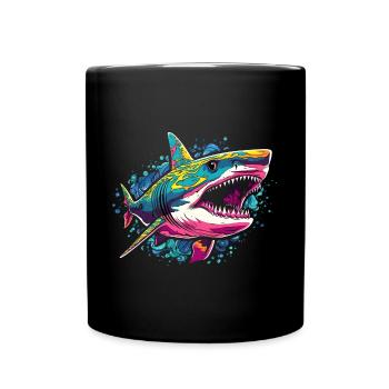 Hai - Tasse einfarbig - Schwarz - Vorne