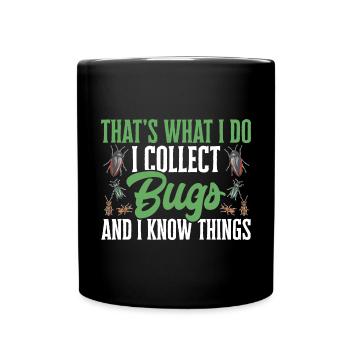 Insect collectors, insects, beetle lovers, entomologists - Full Colour Mug - black - Front
