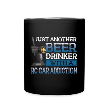 RC Auto Hobby Spruch Ferngestuertes Auto - Tasse einfarbig - Schwarz - Vorne