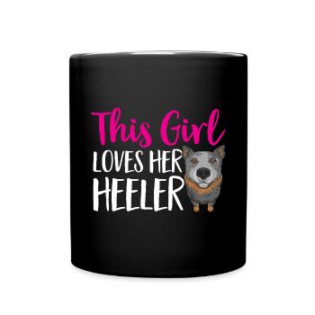 Australian Cattle Dog Red Blue Heeler - Tasse einfarbig - Schwarz - Vorne