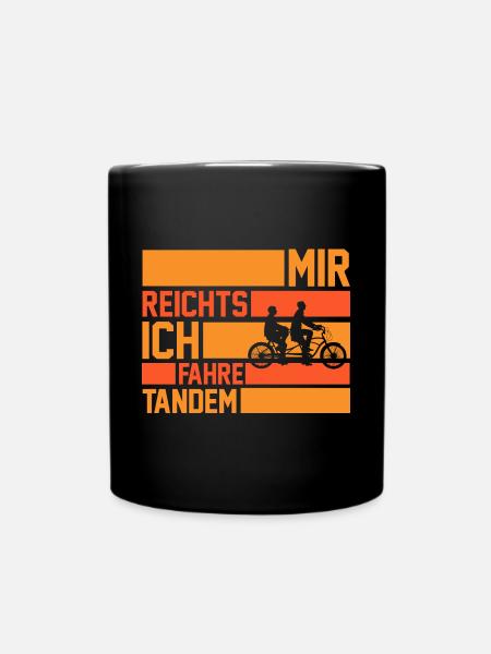 Fahrrad Radfahrer Tandem - Tasse einfarbig - Schwarz