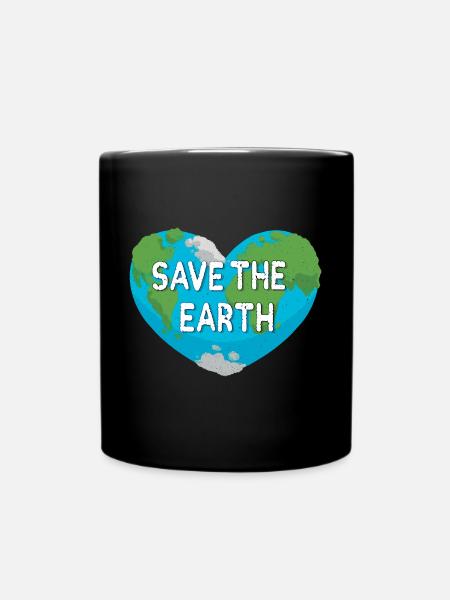 Save the Earth - Erde retten! - Tasse einfarbig - Schwarz