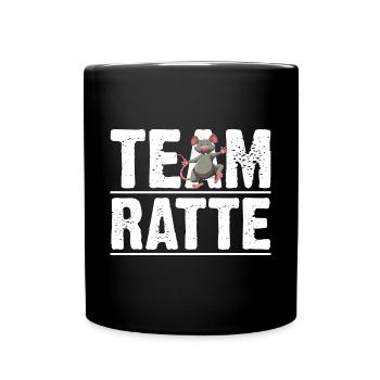 Nagetier Ratte Ratten - Tasse einfarbig - Schwarz - Vorne