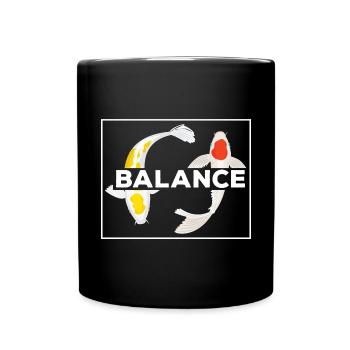Koi Balance Ying Yang - Tasse einfarbig - Schwarz - Vorne