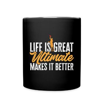 Disque de lancer de frisbee ultime - Mug uni - noir - Devant