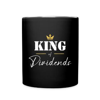 King of Dividends Dividenden König Investor - Tasse einfarbig - Schwarz - Vorne