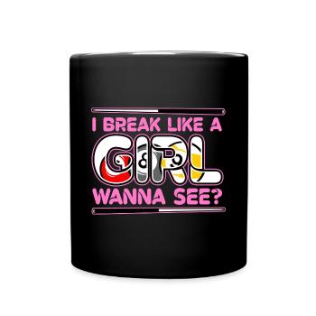 Billiards - I Break Like A Girl - Full Colour Mug - black - Front