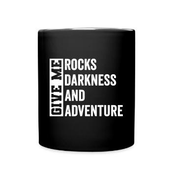Caving Give Me Rock Cave Exploration - Full Colour Mug - black - Front