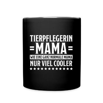 Tierpflegerin Spruch Lustig Tierpflegerin Geschenk - Tasse einfarbig - Schwarz - Vorne