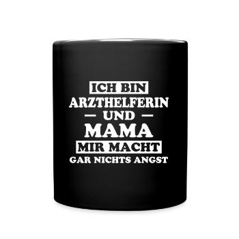 Arzthelferin Spruch Lustiges Arzthelferin Geschenk - Tasse einfarbig - Schwarz - Vorne