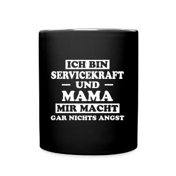 Servicekraft Dienstleistung Servicekraft Geschenk - Tasse einfarbig - Schwarz - Vorne